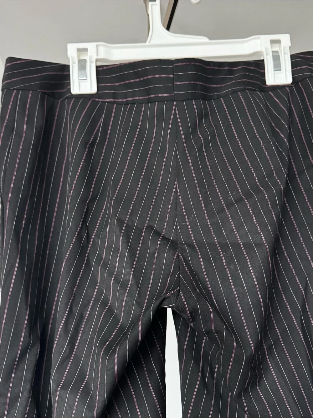 Vintage United Colors of Benetton Pinstripe Pants Size 38 Y2K Low Rise Goth - Picture 6 of 12